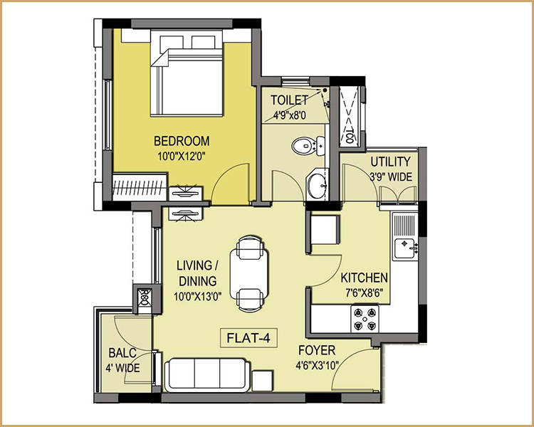 Golden Avenue NH-24 — 4 BHK + servant room floor plan